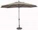 779AB49 - Galtech International - Deluxe Auto Tilt - 8' x 11' Oval Umbrella 49: Cocoa AB: Antique BronzeSunbrella Solid Colors -
