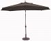 779AB70 - Galtech International - Deluxe Auto Tilt - 8' x 11' Oval Umbrella 70: Walnut AB: Antique BronzeSunbrella Solid Colors -