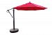 887bk56 - Galtech International - Cantilever - 11' Round Easy Lift and Tilt Umbrella 56: Jockey Red BK: BlackSunbrella Solid Colors - Quick Ship -