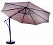 887bk09 - Galtech International - Cantilever - 11' Round Easy Lift and Tilt Umbrella 09: Natural Thatch BK: BlackThatch -