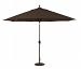 986BK70 - Galtech International - 11' Octagon Umbrella with LED Light 70: Walnut BK: BlackSunbrella Solid Colors -