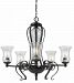 FX-3548/5 - Cal Lighting - Classic - Five Light Chandelier Eternity Finish with Clear Glass - Classic