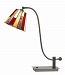 BO-2471TB - Cal Lighting - Tiffany - One Light Table Lamp Gun Metal Finish with Red/Amber/Grey Glass - Tiffany