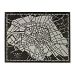51-10117 - Sterling Industries - Laser Cut Map Of Paris Circa 1790 - 43 Wall Art Distressed Black Finish - City Map