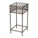 138-029 - Sterling Industries - Cheadle - 32 Moorish Pattern Accent Table Barbour Bronze Finish with Clear Glass - Cheadle