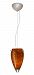 1KX-412518-LED-SN - Besa Lighting - Juli - One Light Cord Pendant with Flat Canopy SN: Satin Nickel 1KX: Dome Canopy Cable FixtureBronze Finish with Amber Cloud Glass - Juli