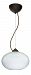 1KX-491307-LED-BR - Besa Lighting - Pape 12 - One Light Cord Pendant with Flat Canopy BR: Bronze 1JC: Dome Canopy Cord FixtureBronze Finish with Opal Ribbed Glass - Pape 12
