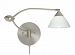 1WU-174307-SN-CP - Besa Lighting - Domi - One Light Swing Arm Wall Sconce with Cord and Plug Kit SN: Satin Nickel Cord and Plug FixtureBronze Finish with White Glass - Domi