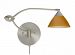 1WU-1743OK-SN-CP - Besa Lighting - Domi - One Light Swing Arm Wall Sconce with Cord and Plug Kit SN: Satin Nickel Cord and Plug FixtureBronze Finish with Oak Glass - Domi