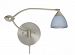 1WU-1758SF-SN-CP - Besa Lighting - Divi - One Light Swing Arm Wall Sconce with Cord and Plug Kit SN: Satin Nickel Cord and Plug FixtureBronze Finish with Silver Foil Glass - Divi