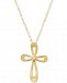 Open Cross 17" Pendant Necklace in 10k Gold
