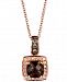 Le Vian Chocolate Quartz (3/4 ct. t. w. ) & Diamond (1/8 ct. t. w. ) 18" Pendant Necklace in 14k Rose Gold