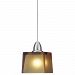 HS285AMSC1B20MPT - LBL Lighting - Cube Coax - Monopoint Low-voltage Pendant SN: Satin Nickel Finish Amber Glass - Cube Coax