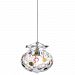 HS332PGBZ1B50MPT - LBL Lighting - Daisy - Monopoint Low-voltage Pendant AB: Antique Bronze Pink-Gold Glass - Daisy