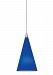 HS351BUSCLEDMPT - LBL Lighting - Cone III - Monopoint Low-voltage Pendant SN: Satin Nickel Finish LEDBlue Glass - Cone III