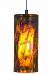 HS459AMPBZ1B50MRL - LBL Lighting - Abbey Pendant - Monorail Bronze Finish with Amber - Purple Glass - Abbey