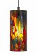 HS459BARBZLEDS830MRL - LBL Lighting - Abbey - 7.5 6W 1 LED Monorail Low-Voltage Pendant Blue-Amber-Red Glass Bronze Finish - Abbey
