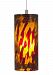 HS459AMRSCLEDS830FSJ - LBL Lighting - Abbey - 7.5 6W 1 LED Fusion Jack Low-Voltage Pendant Amber-Red Glass Satin Nickel Finish - Abbey