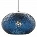 HS546BUBZLEDMRL - LBL Lighting - Mini-Rock Candy - Round Monorail Low-Voltage Pendant AB: Antique Bronze LEDSteel Blue Glass - Mini-Rock Candy