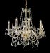 1128-PB-CL-S - Crystorama Lighting - Traditional Crystal - Eight Light Chandelier Polished Brass Clear Swarovski Strass Crystal - Traditional Crystal