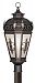 2197-07 - Livex Lighting - Berkshire - Three Light Outdoor Post Head Bronze Finish with Antique Honey Linen Glass - Berkshire