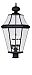 2368-04 - Livex Lighting - Georgetown - Four Light Outdoor Post Head Black Finish with Clear Beveled Glass - Georgetown