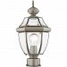 2153-91 - Livex Lighting - Monterey - One Light Outdoor Post Head Brushed Nickel Finish with Clear Beveled Glass - Monterey