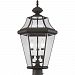 2364-07 - Livex Lighting - Georgetown - Three Light Outdoor Post Head Bronze Finish with Clear Beveled Glass - Georgetown