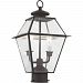 2284-07 - Livex Lighting - Westover - Two Light Outdoor Post Head Bronze Finish with Clear Beveled Glass - Westover