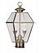 2284-01 - Livex Lighting - Westover - Two Light Outdoor Post Head Antique Brass Finish with Clear Beveled Glass - Westover