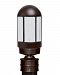 315198-POST-FR - Besa Lighting - Costaluz 3151 Series - One Light Outdoor Post Mount BR-FR: Frosted Bronze White Finish with Clear Glass - Costaluz 3151 Series