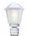 327253-POST-FR - Besa Lighting - Costaluz 3272 Series - One Light Outdoor Post Mount WH-FR: Frosted White White Finish with Clear Glass - Costaluz 3272 Series