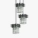 WGL-8168-10-GROP-CROM-BKCD-GU24 - Justice Design - Metropolis 3-Light Cluster Pendant (3 Flat Bars) GROP: Grid with Opal Glass Polished Chrome FinishCylinder w/ Flat Rim - Wire Glass Collection