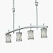WGL-8599-30-SWCB-CROM-GU24 - Justice Design - Archway 4-Downlight Bar Chandelier SWCB: Swirl Pattern with Bubble Glass Polished Chrome FinishOval - Wire Glass Collection