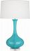 EB994 - Robert Abbey Lighting - Pike - One Light Table Lamp Egg Blue/Aged Brass Finish with Off White Shade - Pike