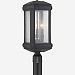 TML9008K - Quoizel Lighting - Trumbull - 3 Light Outdoor Post Lantern Mystic Black Finish with Clear Seedy Glass - Trumbull