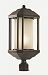 40256 BK - Trans Globe Lighting - Downtown Trolley - One Light Outdoor Post Lantern Black Finish with Cream Frost Glass - Downtown Trolley