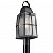 49555BKT - Kichler Lighting - Tolerand - One Light Outdoor Post Mt Textured Black Finish with Clear Seedy Glass - Tolerand