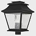 20244-04 - Livex Lighting - Hathaway - Four Light Outdoor Post Lantern Black Finish with Clear Water Glass - Hathaway