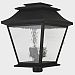 20248-04 - Livex Lighting - Hathaway - Five Light Outdoor Post Lantern Black Finish with Clear Water Glass - Hathaway