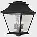 20254-04 - Livex Lighting - Hathaway - Six Light Outdoor Post Lantern Black Finish with Clear Water Glass - Hathaway