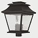 20244-07 - Livex Lighting - Hathaway - Four Light Outdoor Post Lantern Bronze Finish with Clear Water Glass - Hathaway