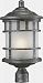 60/5635 - Nuvo Lighting - Manor - One Light Outdoor Post Lantern Aged Silver Finish with Frosted Seed Glass - Manor