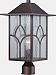 60/5645 - Nuvo Lighting - Stanton - One Light Outdoor Post Lantern Claret Bronze Finish with Clear Seed Glass - Stanton