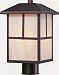 60/5675 - Nuvo Lighting - Tanner - One Light Outdoor Post Lantern Claret Bronze Finish with Honey Stained Glass - Tanner