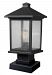 531PHMS-SQPM-ORB - Z-Lite - Portland - 17.88 Inch One Light Outdoor Square Pier Mount Oil Rubbed Bronze Finish with Clear Seedy Glass - Portland