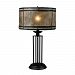 D1849 - Elk Lighting - Mica Filagree - One Light Table Lamp Antique Black Finish with Silver Mica Tiffany Glass - Mica Filagree