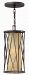 1152RB-LED - Hinkley Lighting - Elm - 17.5 15W 1 LED Outdoor Hanging Lantern Regency Bronze Finish with Distressed Etched Amber Glass - Elm