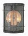 2624DZ - Hinkley Lighting - Newport - Two Light Outdoor Wall Sconce Aged Zinc Finish with Clear Seedy Glass - Newport