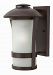 2704AR-LED - Hinkley Lighting - Chandler - 14.5 15W 1 LED Outdoor Wall Lanetrn Anchor Bronze Finish with Etched Seedy Glass - Chandler